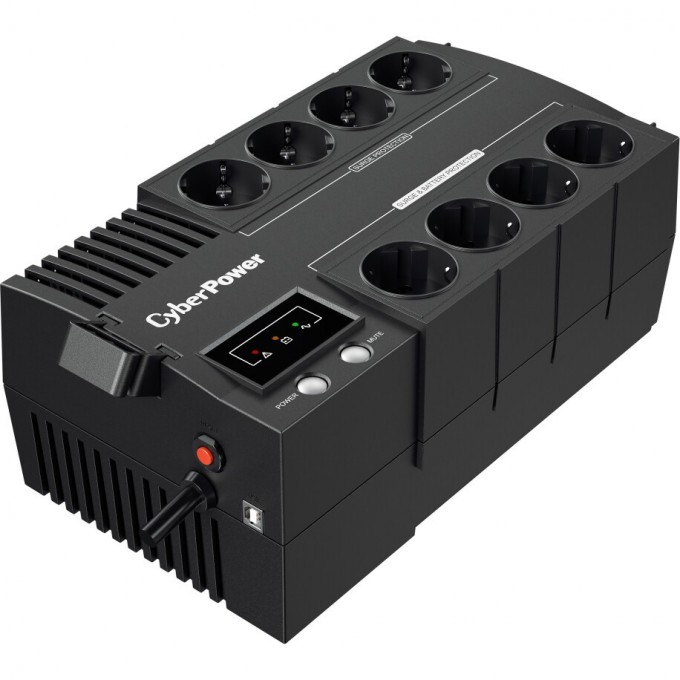 ИБП CYBERPOWER BS850E NEW линейно-интерактивный 850ВА/480Вт, 4+4 евророзетки, USB UPS Line-Interactive CyberPower BS850E NEW 850VA/480W USB (4+4 EURO) BS850E.