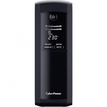Источник бесперебойного питания UPS CYBERPOWER VP1200ELCD Line-Interactive 1200VA/720W USB/RS-232/RJ11/45 (4 + 1 EURO)